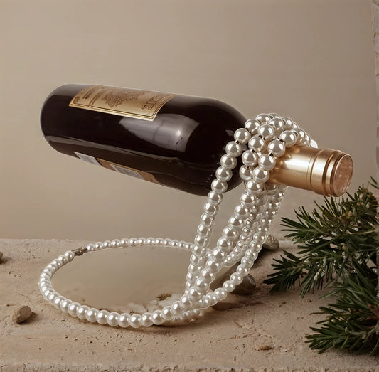 Floating Pearl Necklace Wine Rack