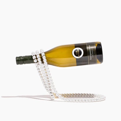 Floating Pearl Necklace Wine Rack